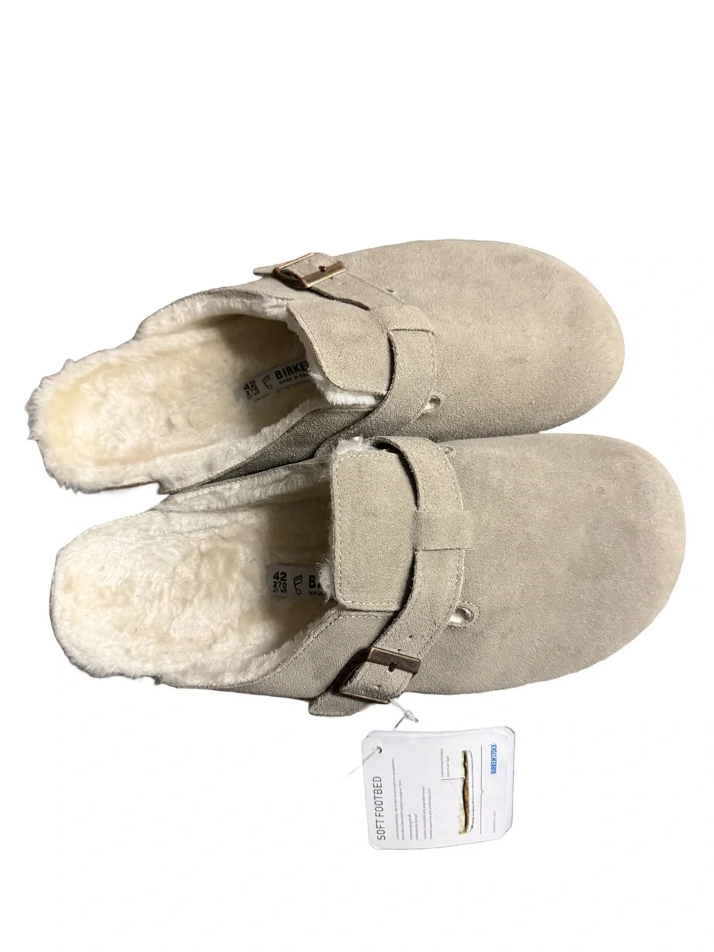 Birkenstock Men’s Fleece-Lined Clog - Taupe